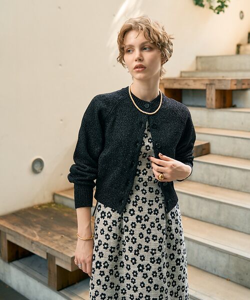 DESIGNWORKS / デザインワークス ワンピース | 【BEAUVET/ボーヴェット 】フラワージャガードノースリワンピース | 詳細8