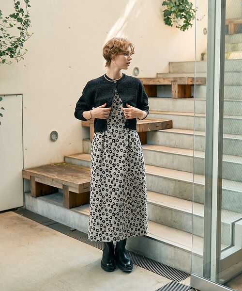 DESIGNWORKS / デザインワークス ワンピース | 【BEAUVET/ボーヴェット 】フラワージャガードノースリワンピース | 詳細9