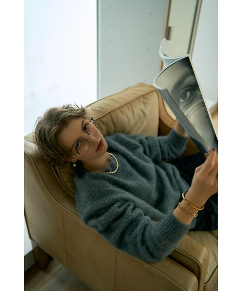 DESIGNWORKS / デザインワークス ニット・セーター | フォックスカシミヤガンジーネックプルオーバー | 詳細3