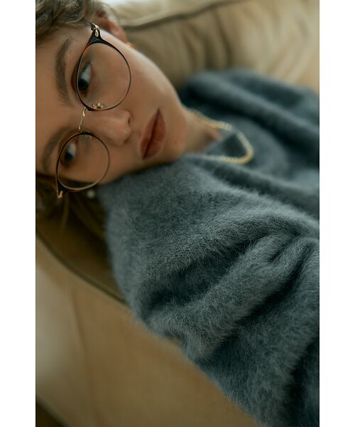 DESIGNWORKS / デザインワークス ニット・セーター | フォックスカシミヤガンジーネックプルオーバー | 詳細6