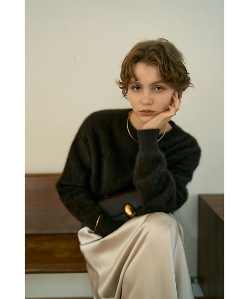 DESIGNWORKS / デザインワークス ニット・セーター | フォックスカシミヤガンジーネックプルオーバー | 詳細9