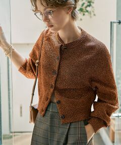 DESIGNWORKS / デザインワークス カーディガン・ボレロ | ラメクルーネックカーディガン