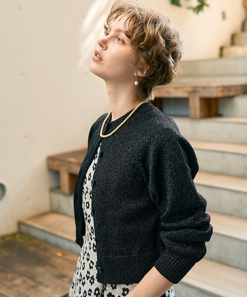 DESIGNWORKS / デザインワークス カーディガン・ボレロ | ラメクルーネックカーディガン | 詳細2