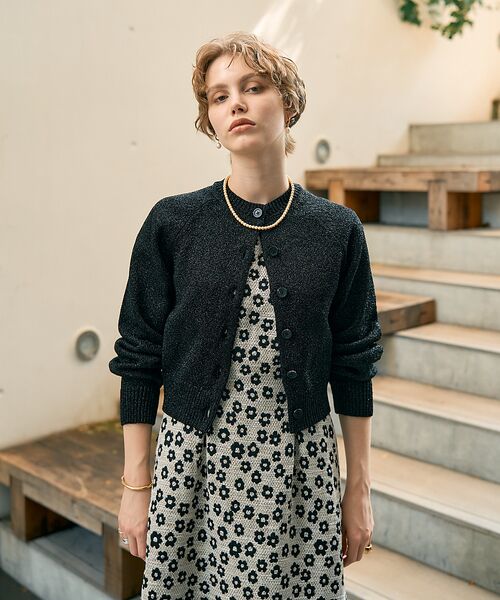DESIGNWORKS / デザインワークス カーディガン・ボレロ | ラメクルーネックカーディガン | 詳細4