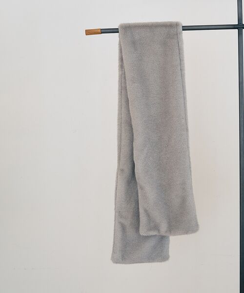 DESIGNWORKS / デザインワークス マフラー・ショール・スヌード・ストール | エコファーポケット付きロングストール | 詳細12