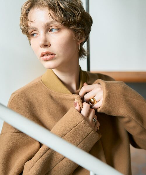 DESIGNWORKS / デザインワークス ブルゾン | SUPER140ウールコクーンスタジャンブルゾン | 詳細3