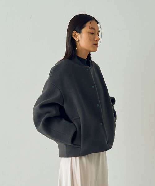 DESIGNWORKS / デザインワークス ブルゾン | SUPER140ウールコクーンスタジャンブルゾン | 詳細7