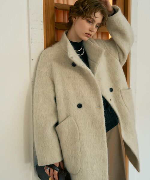 DESIGNWORKS / デザインワークス その他アウター | アルパカ混モヘアシャギーコート | 詳細1