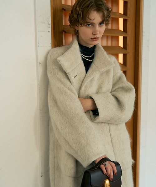 DESIGNWORKS / デザインワークス その他アウター | アルパカ混モヘアシャギーコート | 詳細3