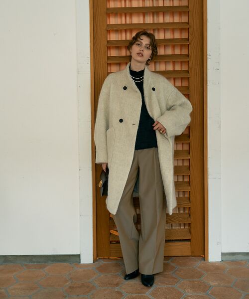 DESIGNWORKS / デザインワークス その他アウター | アルパカ混モヘアシャギーコート | 詳細4