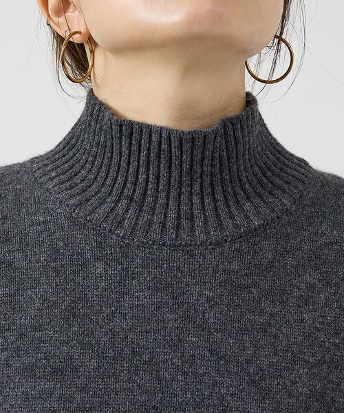 DESIGNWORKS / デザインワークス ニット・セーター | カシミヤ混バックダブルスリットモックネックプルオーバー | 詳細24