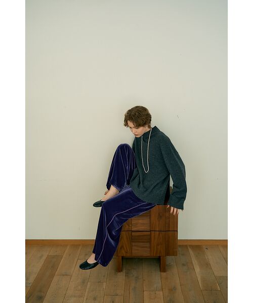 DESIGNWORKS / デザインワークス ニット・セーター | カシミヤ混バックダブルスリットモックネックプルオーバー | 詳細17