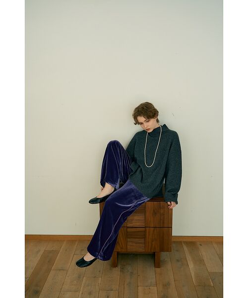 DESIGNWORKS / デザインワークス ニット・セーター | カシミヤ混バックダブルスリットモックネックプルオーバー | 詳細18