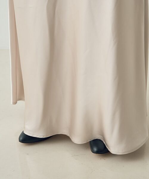 DESIGNWORKS / デザインワークス ロング・マキシ丈スカート | セミフレアサテンスカート | 詳細11