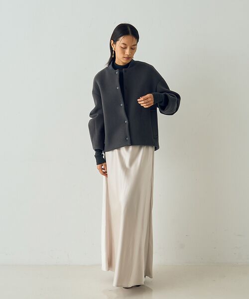 DESIGNWORKS / デザインワークス ロング・マキシ丈スカート | セミフレアサテンスカート | 詳細3