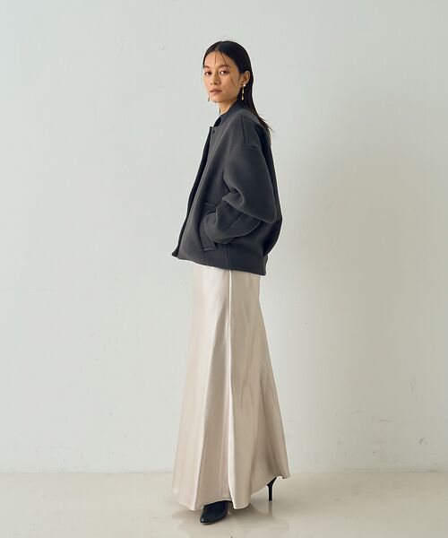 DESIGNWORKS / デザインワークス ロング・マキシ丈スカート | セミフレアサテンスカート | 詳細4