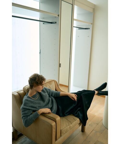 DESIGNWORKS / デザインワークス ロング・マキシ丈スカート | セミフレアサテンスカート | 詳細17