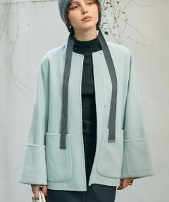 ダブルフェイスウールショートコート