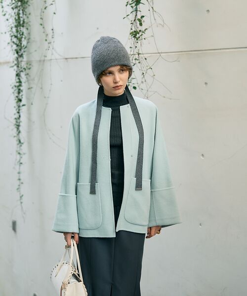 DESIGNWORKS / デザインワークス アウター | ダブルフェイスウールショートコート | 詳細1