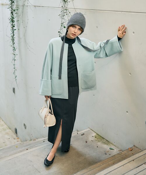 DESIGNWORKS / デザインワークス アウター | ダブルフェイスウールショートコート | 詳細4