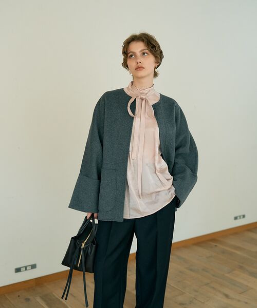 DESIGNWORKS / デザインワークス アウター | ダブルフェイスウールショートコート | 詳細11