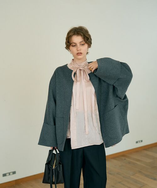DESIGNWORKS / デザインワークス アウター | ダブルフェイスウールショートコート | 詳細12