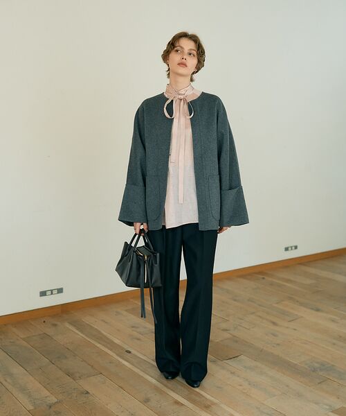 DESIGNWORKS / デザインワークス アウター | ダブルフェイスウールショートコート | 詳細13