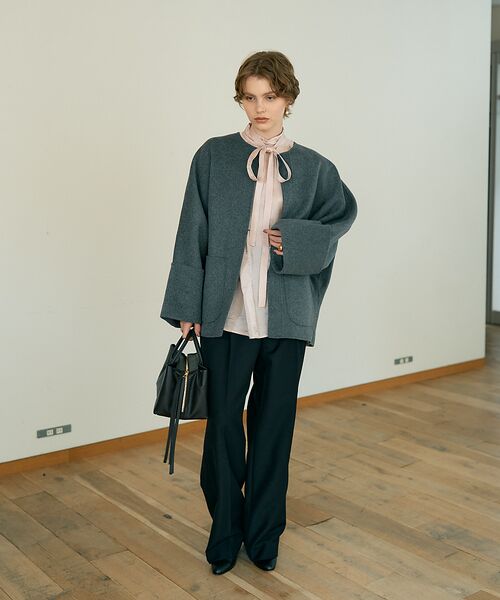 DESIGNWORKS / デザインワークス アウター | ダブルフェイスウールショートコート | 詳細15