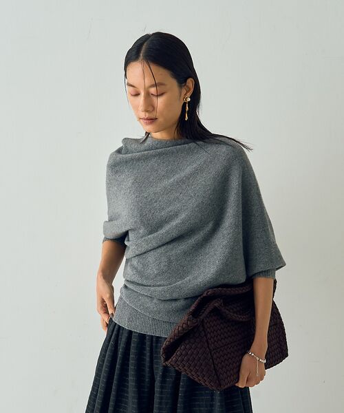 DESIGNWORKS / デザインワークス ニット・セーター | ウールホールガーメントアシメトリーニット | 詳細5