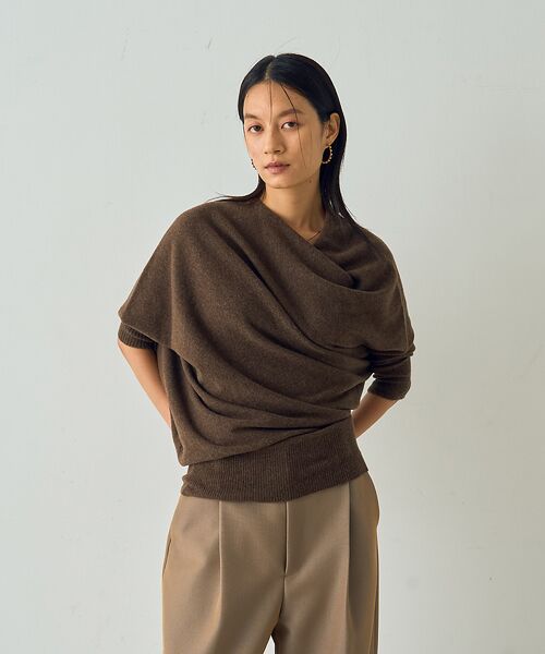 DESIGNWORKS / デザインワークス ニット・セーター | ウールホールガーメントアシメトリーニット | 詳細14