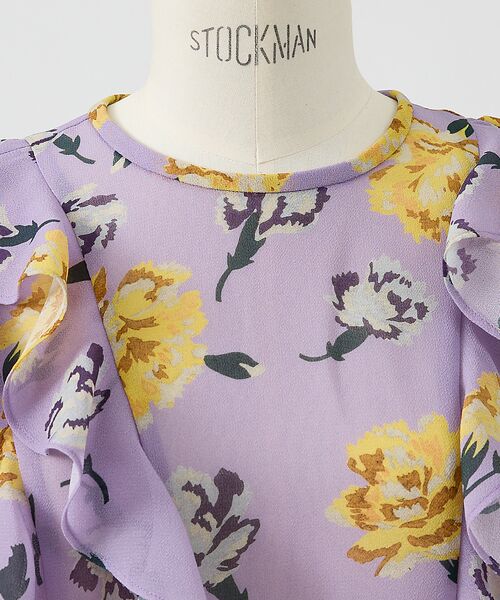 DESIGNWORKS / デザインワークス シャツ・ブラウス | 【セットアップ対応】フラワープリントリボン付きラッフルブラウス | 詳細13