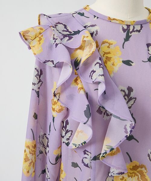 DESIGNWORKS / デザインワークス シャツ・ブラウス | 【セットアップ対応】フラワープリントリボン付きラッフルブラウス | 詳細14