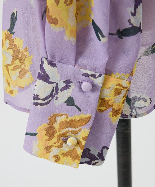 DESIGNWORKS / デザインワークス シャツ・ブラウス | 【セットアップ対応】フラワープリントリボン付きラッフルブラウス | 詳細16