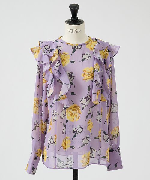 DESIGNWORKS / デザインワークス シャツ・ブラウス | 【セットアップ対応】フラワープリントリボン付きラッフルブラウス | 詳細6