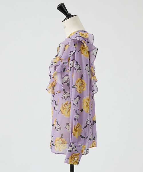 DESIGNWORKS / デザインワークス シャツ・ブラウス | 【セットアップ対応】フラワープリントリボン付きラッフルブラウス | 詳細7