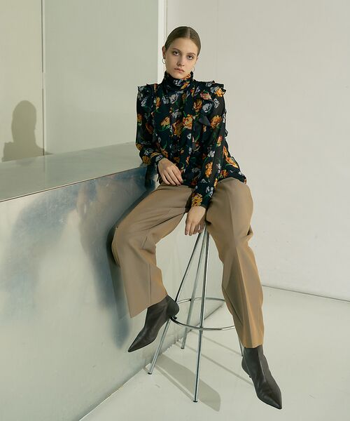 DESIGNWORKS / デザインワークス シャツ・ブラウス | 【セットアップ対応】フラワープリントリボン付きラッフルブラウス | 詳細22