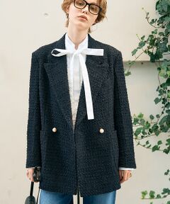 DESIGNWORKS / デザインワークス テーラードジャケット | ツィードテーラードパールボタンジャケット