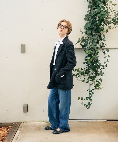 DESIGNWORKS / デザインワークス テーラードジャケット | ツィードテーラードパールボタンジャケット | 詳細13