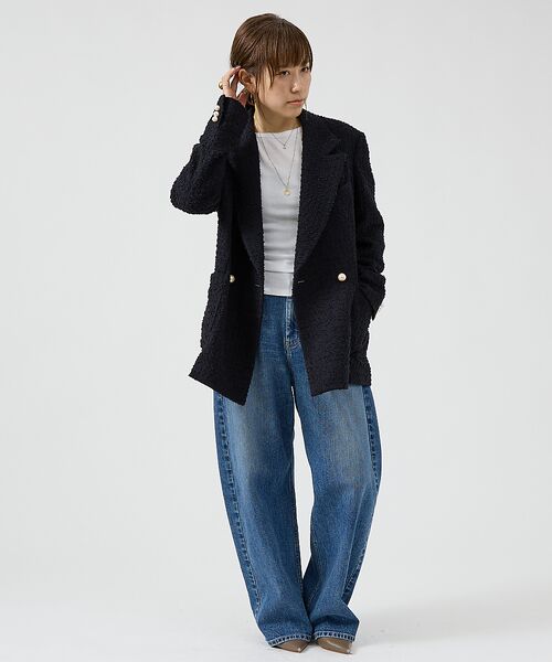 DESIGNWORKS / デザインワークス テーラードジャケット | ツィードテーラードパールボタンジャケット | 詳細15