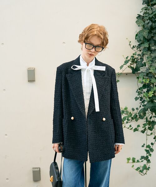 DESIGNWORKS / デザインワークス テーラードジャケット | ツィードテーラードパールボタンジャケット | 詳細2