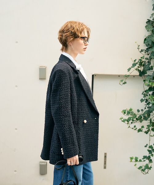 DESIGNWORKS / デザインワークス テーラードジャケット | ツィードテーラードパールボタンジャケット | 詳細4