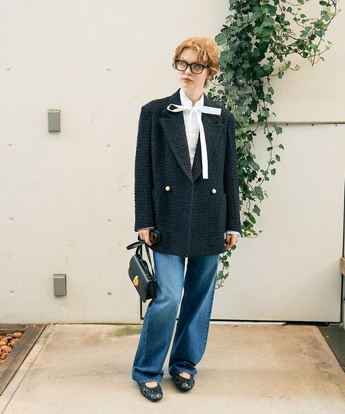 DESIGNWORKS / デザインワークス テーラードジャケット | ツィードテーラードパールボタンジャケット | 詳細7