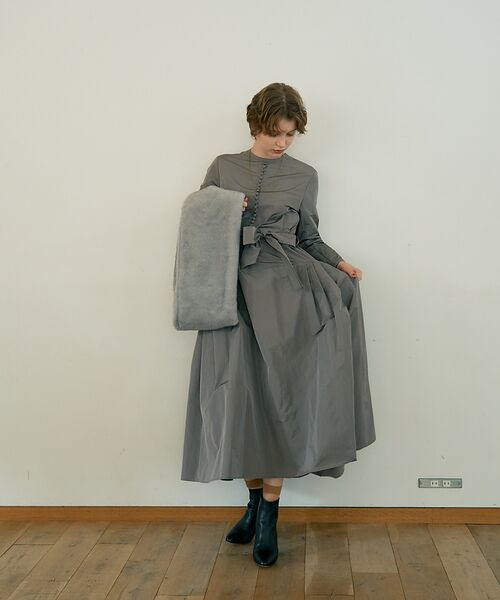 DESIGNWORKS / デザインワークス ワンピース | フィット&フレアタフタワンピース | 詳細1