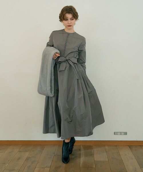 DESIGNWORKS / デザインワークス ワンピース | フィット&フレアタフタワンピース | 詳細2