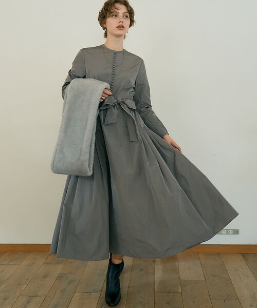 DESIGNWORKS / デザインワークス ワンピース | フィット&フレアタフタワンピース | 詳細3