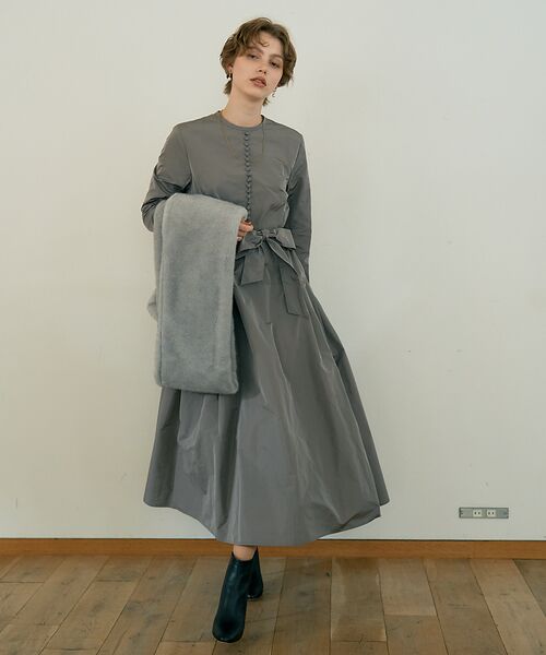 DESIGNWORKS / デザインワークス ワンピース | フィット&フレアタフタワンピース | 詳細4