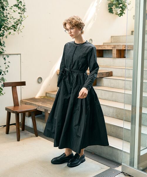 DESIGNWORKS / デザインワークス ワンピース | フィット&フレアタフタワンピース | 詳細12