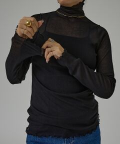 DESIGNWORKS / デザインワークス Tシャツ | 【HAKUJI/ハクジ 】Sheer rib high neck　シアープルオー