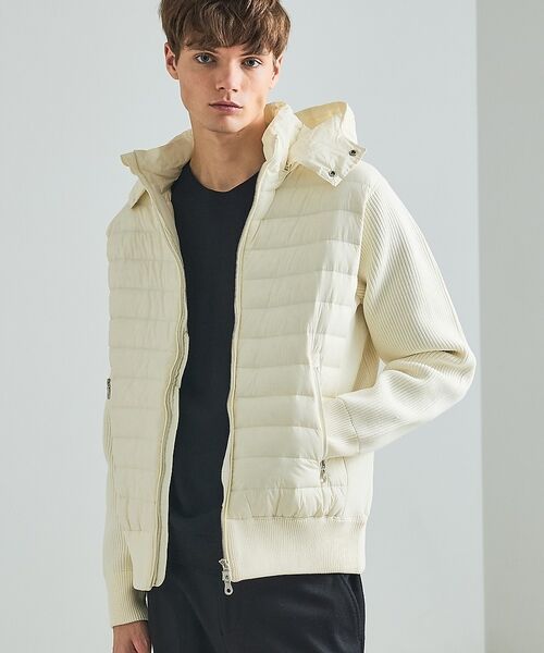 DESIGNWORKS / デザインワークス ダウンジャケット・ベスト | ニットコンビ ダウンフード タフタ ブルゾン | 詳細3