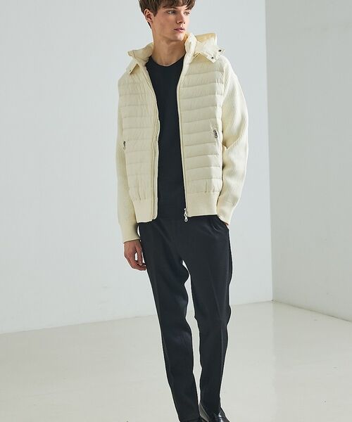 DESIGNWORKS / デザインワークス ダウンジャケット・ベスト | ニットコンビ ダウンフード タフタ ブルゾン | 詳細4